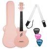 Cascha Carbon Fibre Ukulele Set Pink Cascha Carbon Fibre Ukulele Set Pink